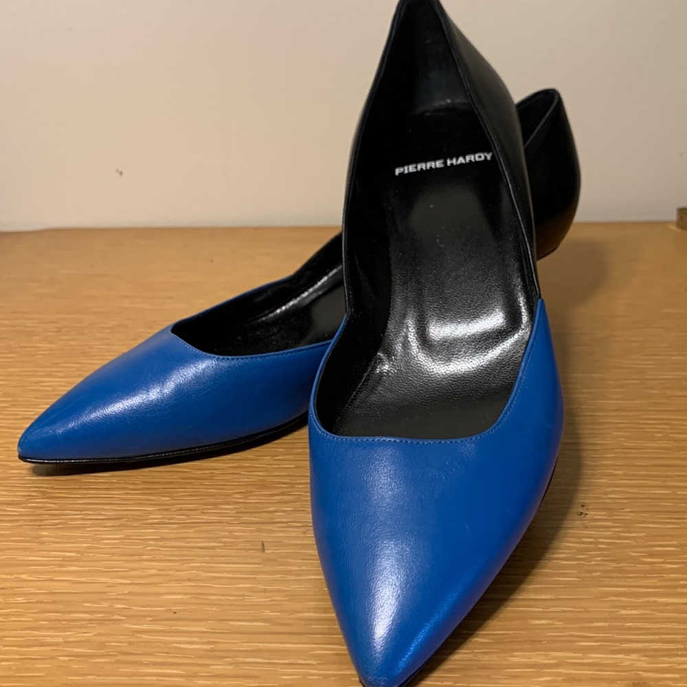 Pierre Hardy Color Block Kitten Heel Punmps Shoes - image 1